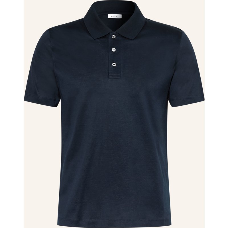 Paul Jersey-Poloshirt blau