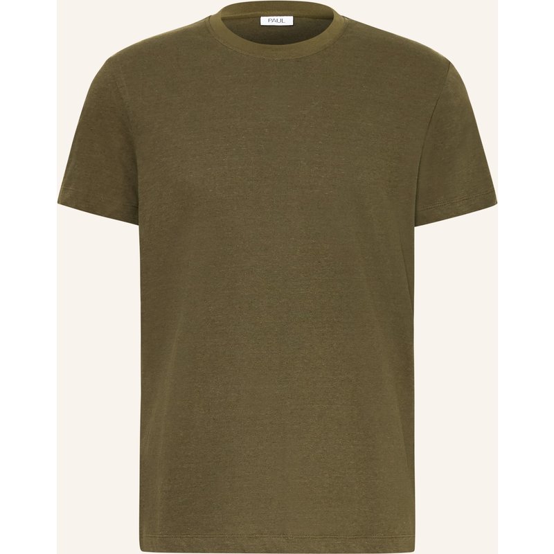 Paul T-Shirt Mit Leinen gruen