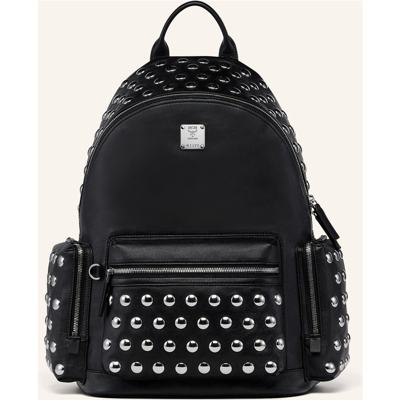 Mcm Rucksack Stark Mit Nieten Und Laptop-Fach schwarz