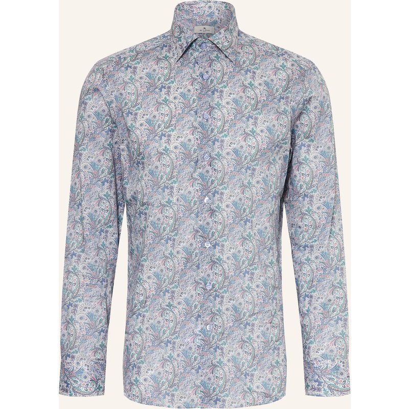 Etro Hemd Slim Fit blau