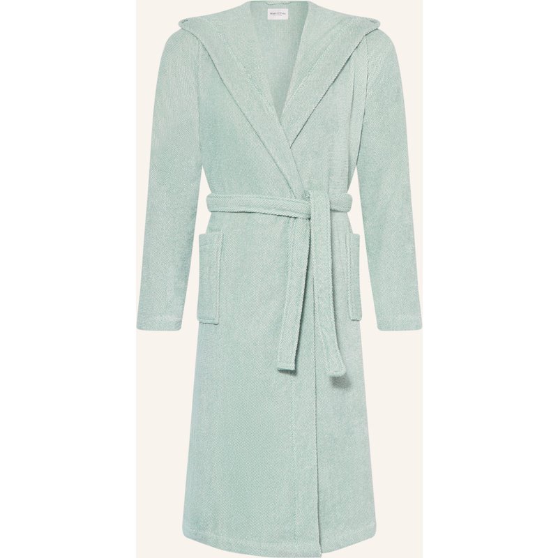 Marc O'polo Damen-Bademantel Mit Kapuze blau