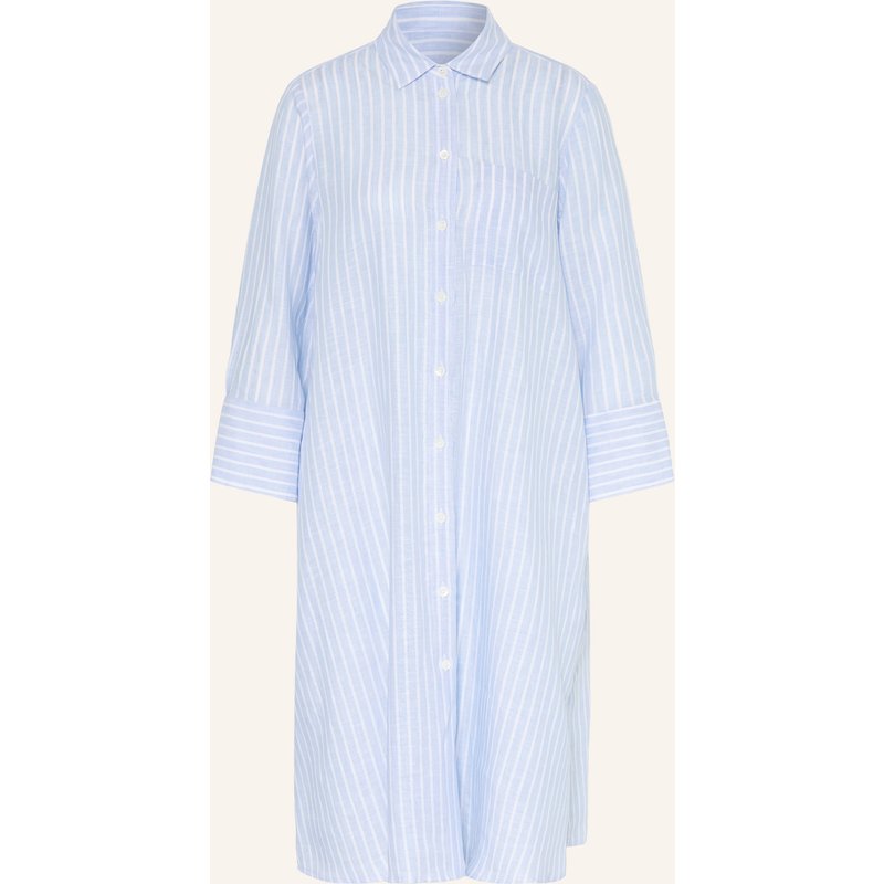 Robert Friedman Hemdblusenkleid Aus Leinen Mit 3/4-Arm blau