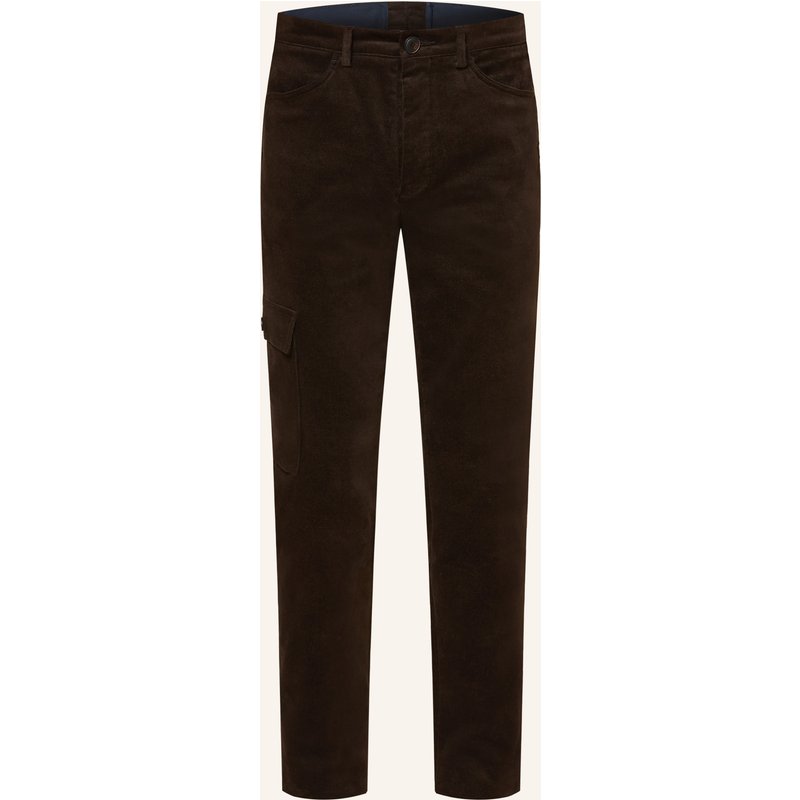 Grasegger Cargohose Turin Slim Fit Aus Samt braun