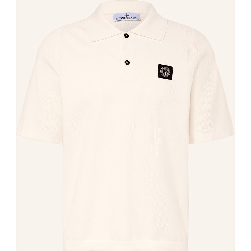 Stone Island Strick-Poloshirt Loose Fit beige