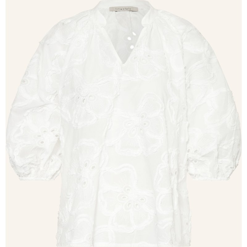 Lilienfels Blusenshirt Mit Lochspitze weiss