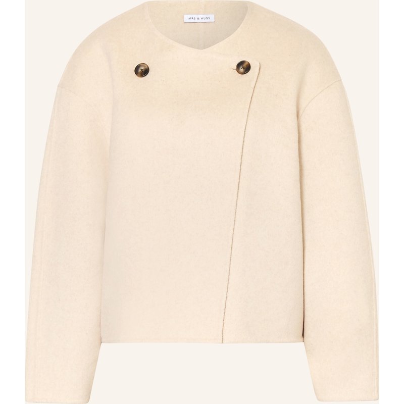 Mrs & Hugs Kastenjacke beige