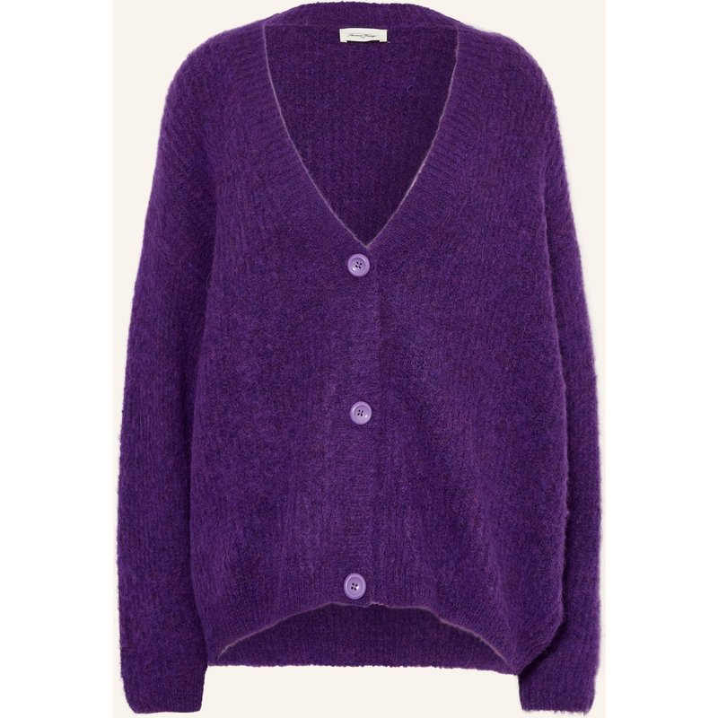 American Vintage Strickjacke East Mit Alpaka lila