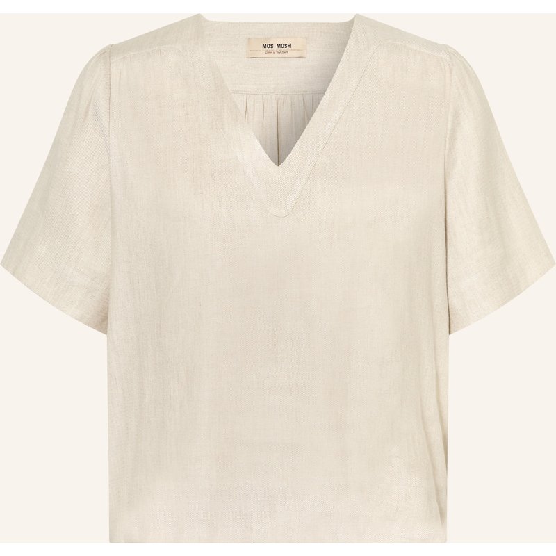 Mos Mosh Blusenshirt Mmeliva Aus Leinen beige