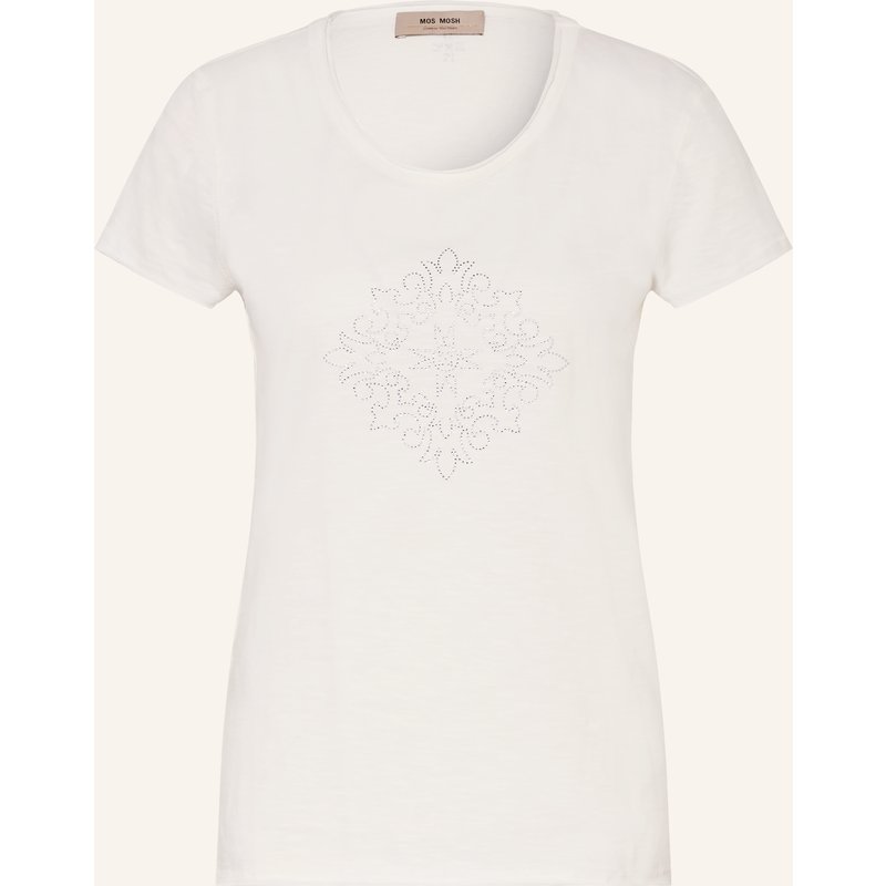 Mos Mosh T-Shirt Mmsherri Mit Schmucksteinen weiss