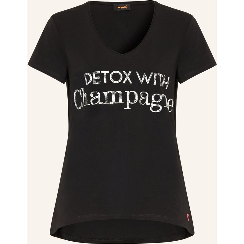 Miss Goodlife T-Shirt Mit Schmucksteinen schwarz