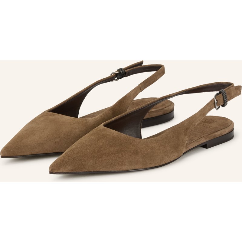 Brunello Cucinelli Slingballerinas braun