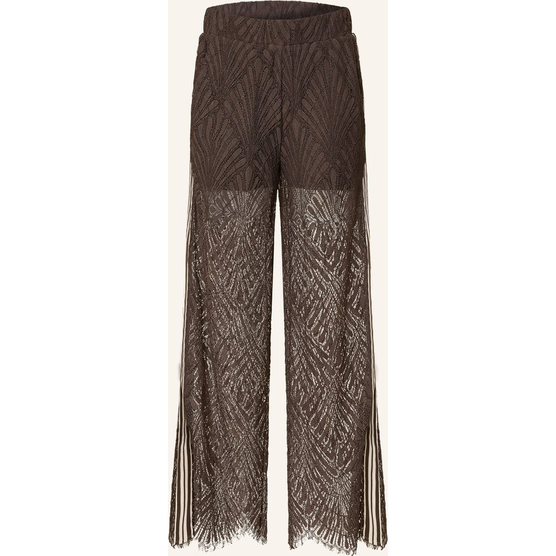 Co'couture Marlenehose Aus Spitze braun