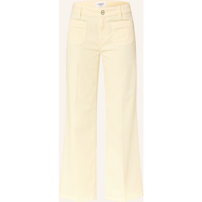 Cambio Wide Leg Jeans Tess gelb