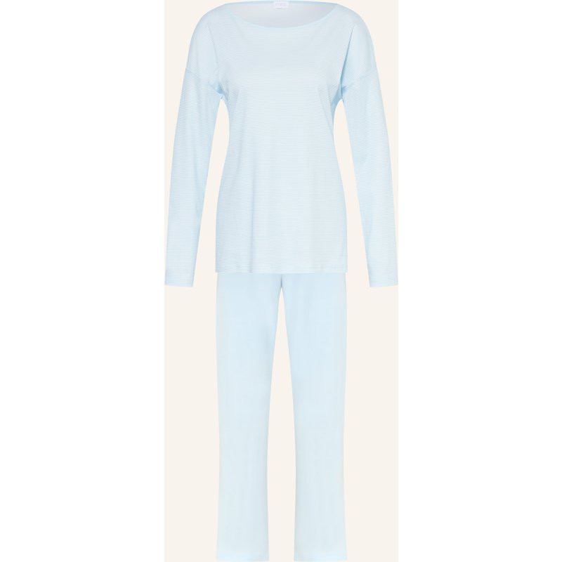 Mey Schlafanzug Serie Simple Stripes blau
