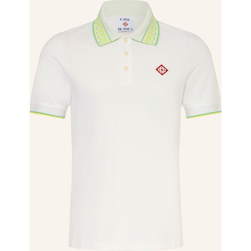 Casablanca Piqué-Poloshirt Laurel weiss