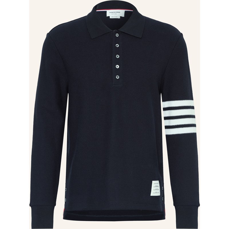 Thom Browne. Piqué-Poloshirt blau