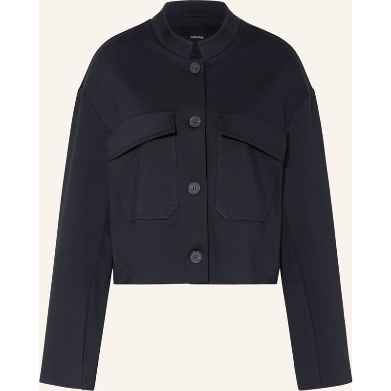 Someday Kastenjacke Nualin Aus Jersey blau