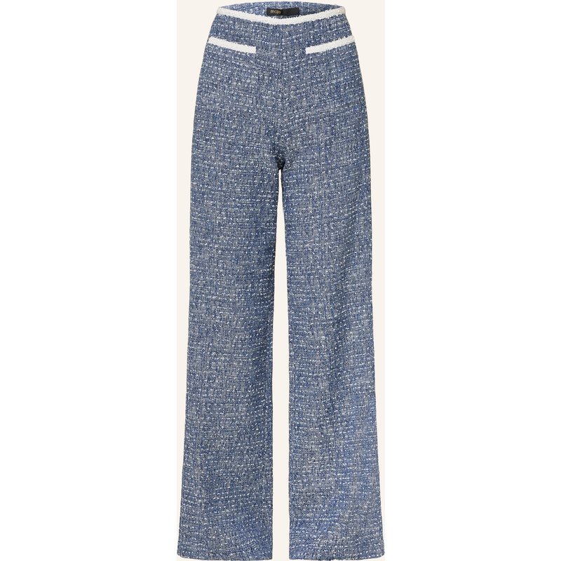 Maje Marlenehose Aus Bouclé blau