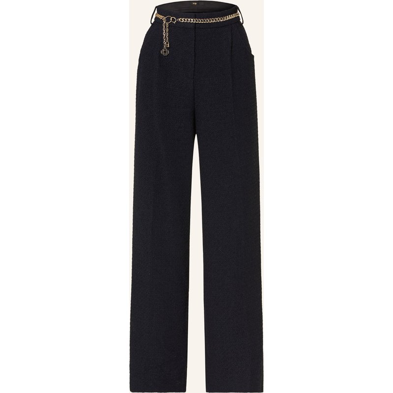 Maje Marlenehose Aus Tweed blau