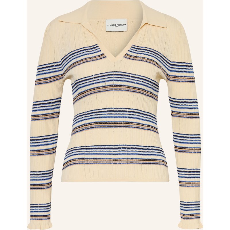 Claudie Pierlot Pullover Mit Rüschen beige