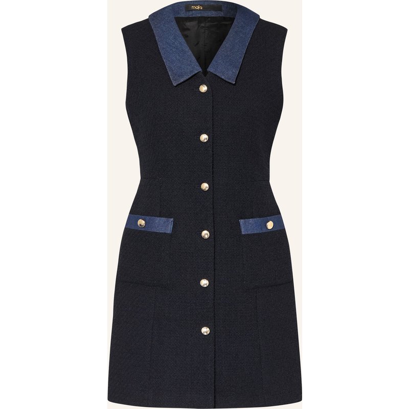 Maje Bouclé-Kleid blau