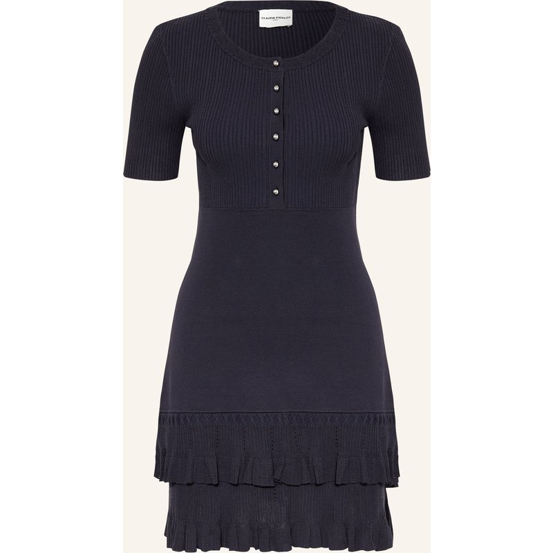 Claudie Pierlot Strickkleid Mit Volants blau