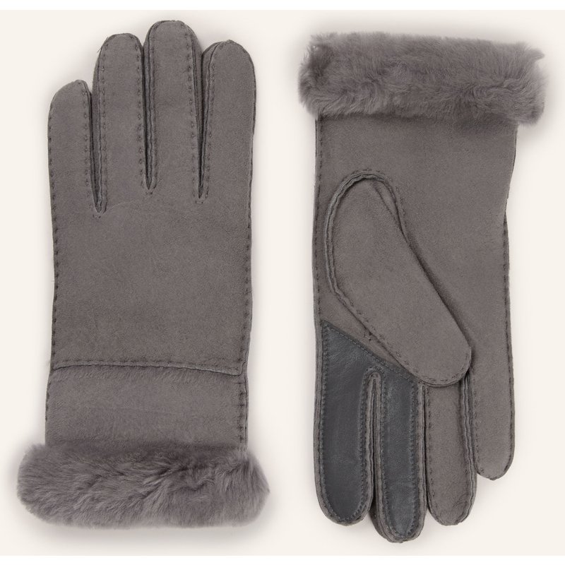 Ugg Lederhandschuhe grau