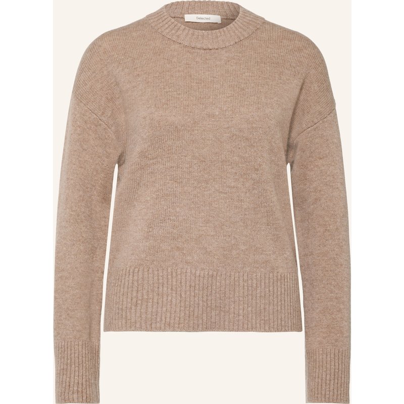 Selected Pullover Mit Cashmere beige
