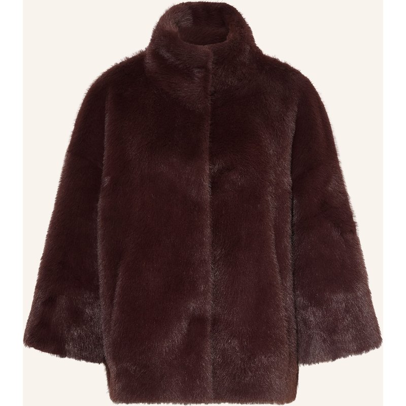 Juvia Kunstpelz-Jacke Fedora rot