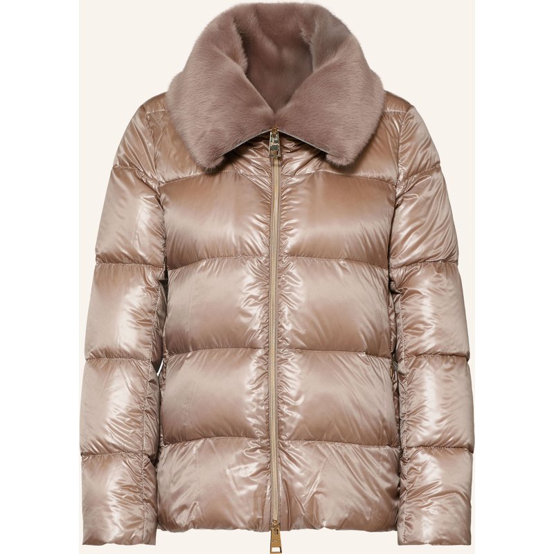 Herno Daunenjacke Mit Kunstfell braun