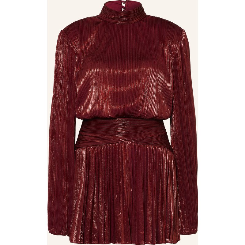 Retrofête Kleid Freja Mit Plissees rot