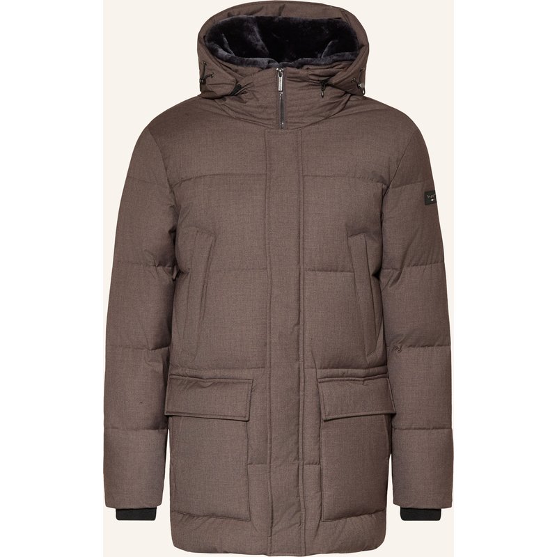 Bugatti Steppjacke Mit Abnehmbarem Kunstfell beige