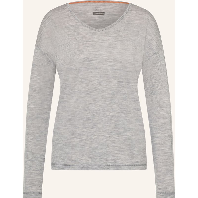 Icebreaker Funktionsshirt Merino 150 Lodge Aus Merinowolle grau