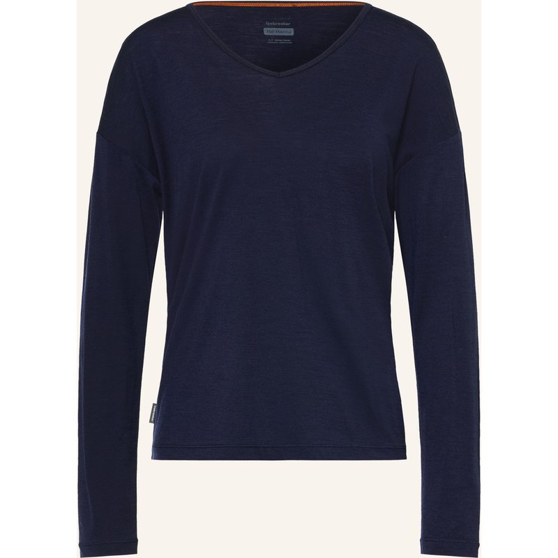 Icebreaker Funktionsshirt Merino 150 Lodge Aus Merinowolle blau