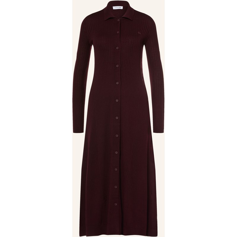 Lacoste Strick-Polokleid rot