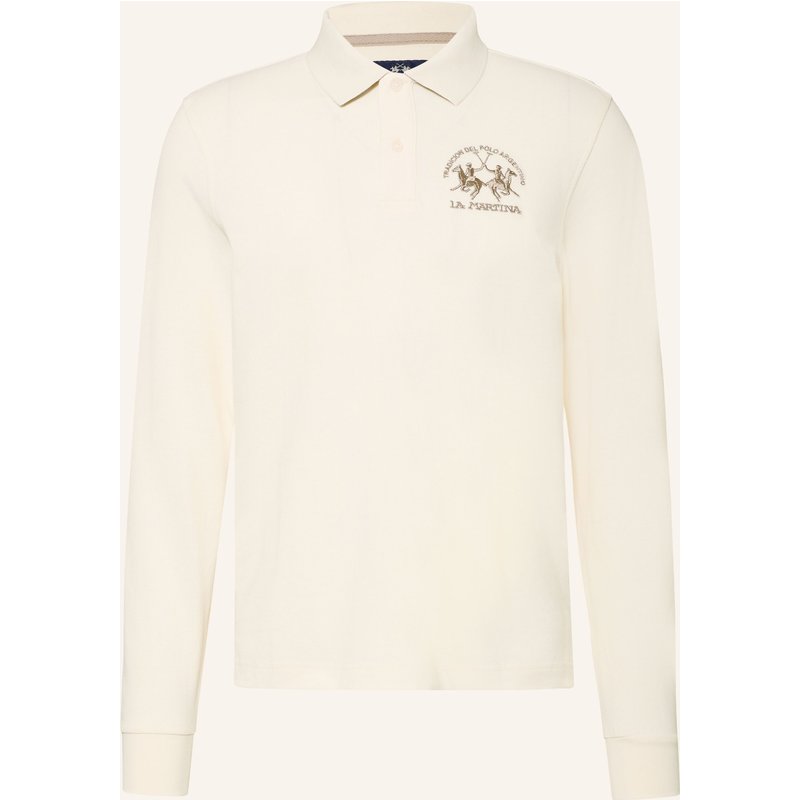 La Martina Piqué-Poloshirt weiss