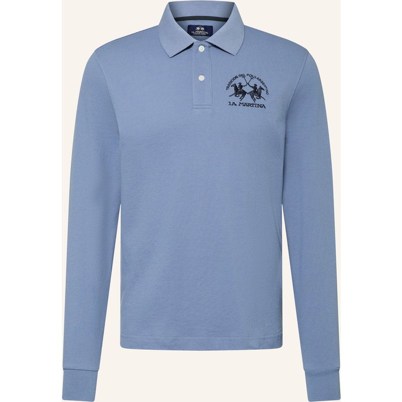 La Martina Piqué-Poloshirt blau