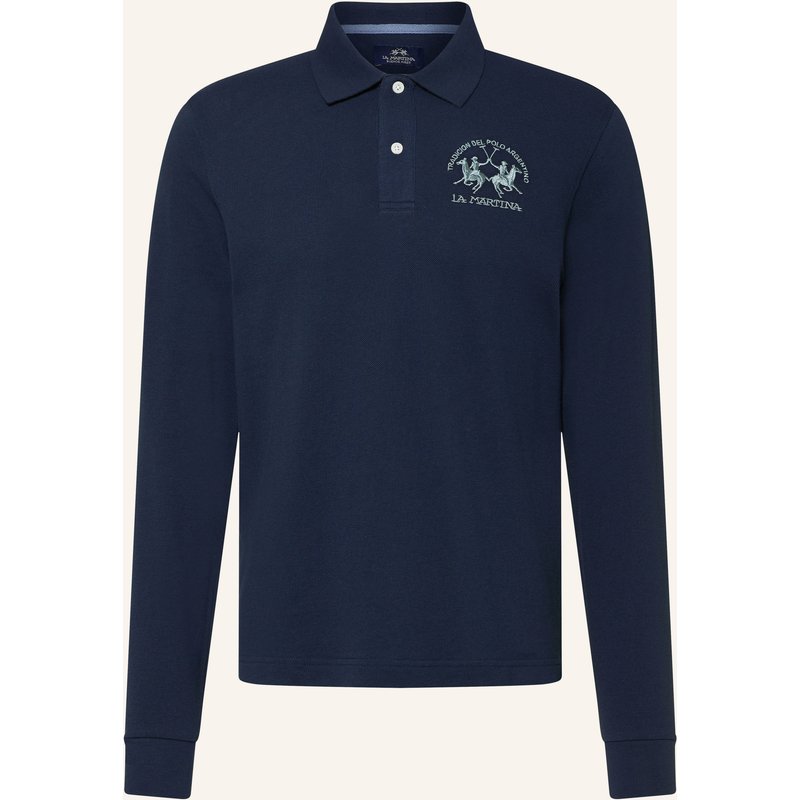 La Martina Piqué-Poloshirt blau