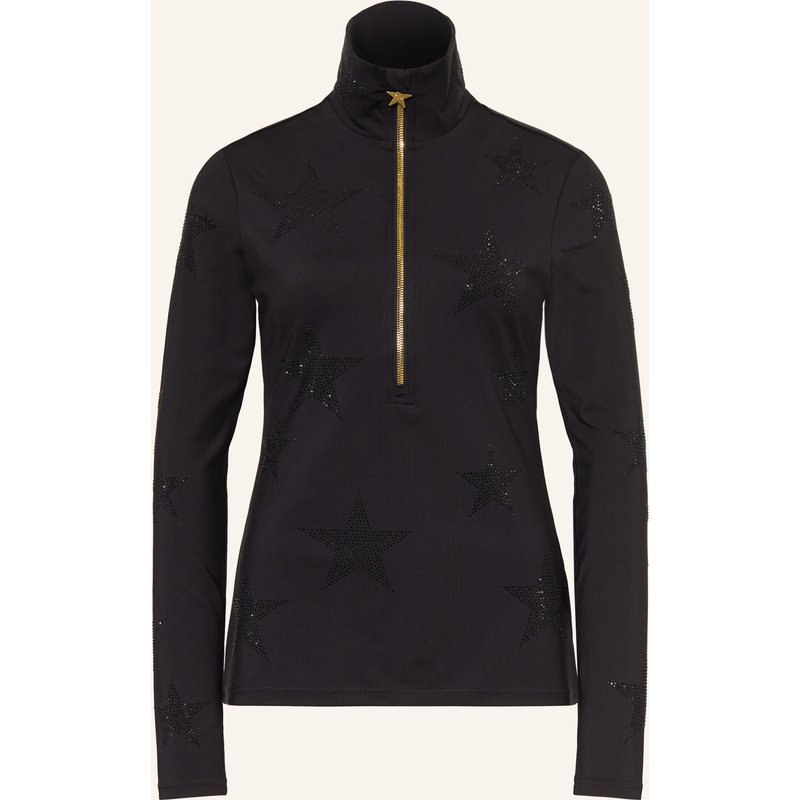 Goldbergh Midlayer Yura Mit Schmucksteinen schwarz