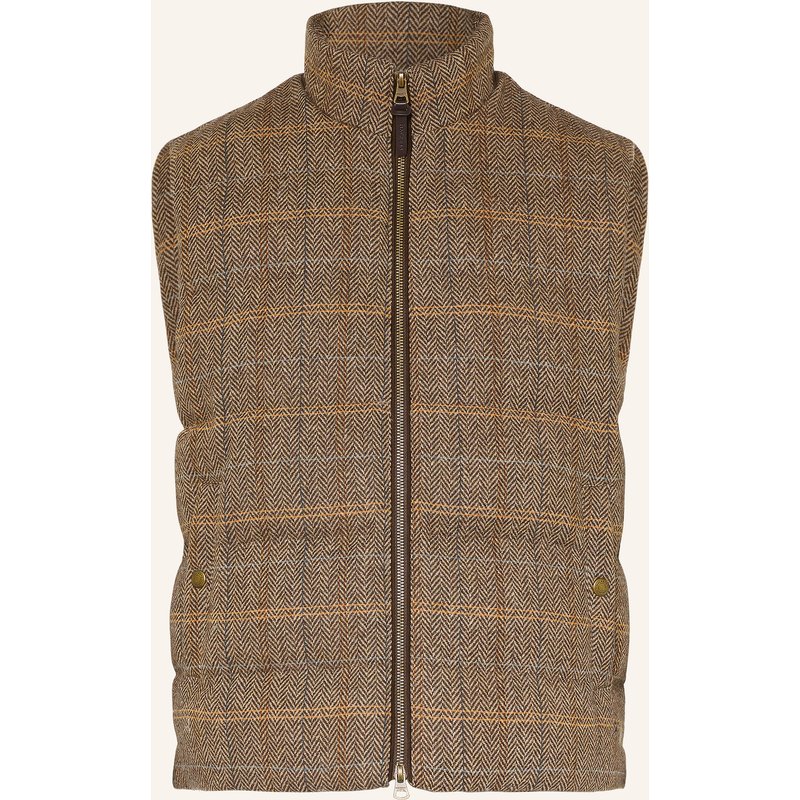 Hackett London Steppweste braun