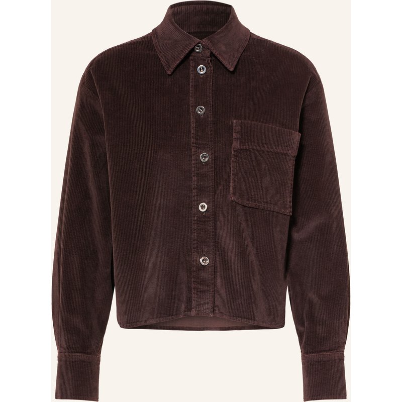 Closed Oversized-Hemdbluse Aus Cord braun