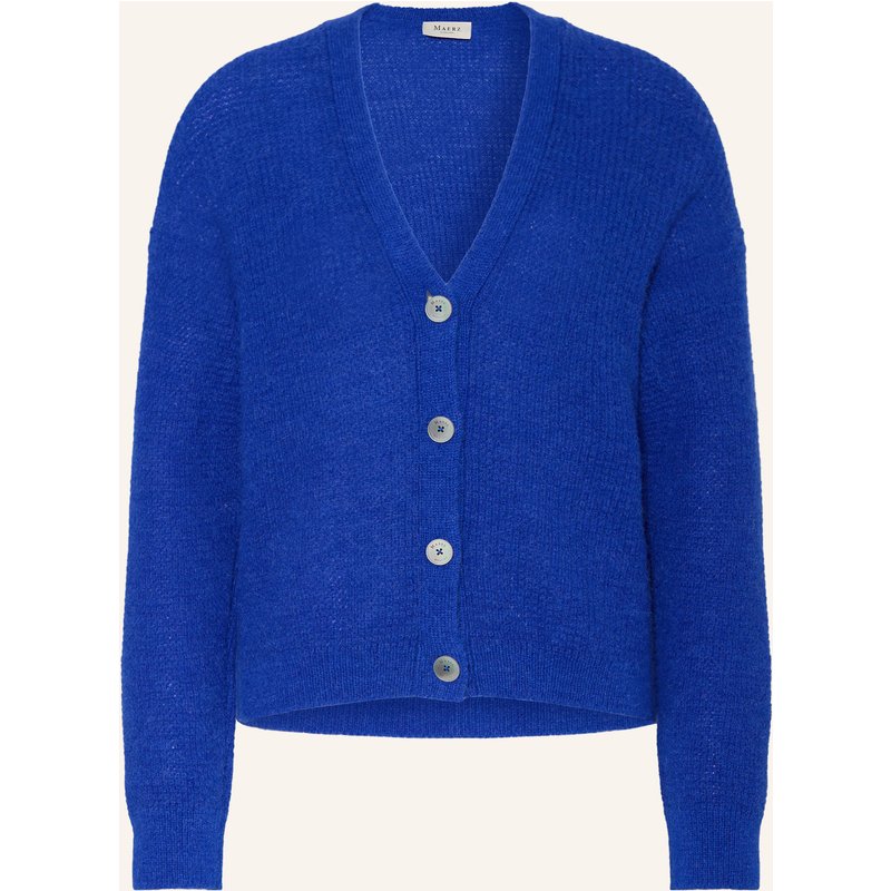 Maerz Muenchen Strickjacke Mit Alpaka blau