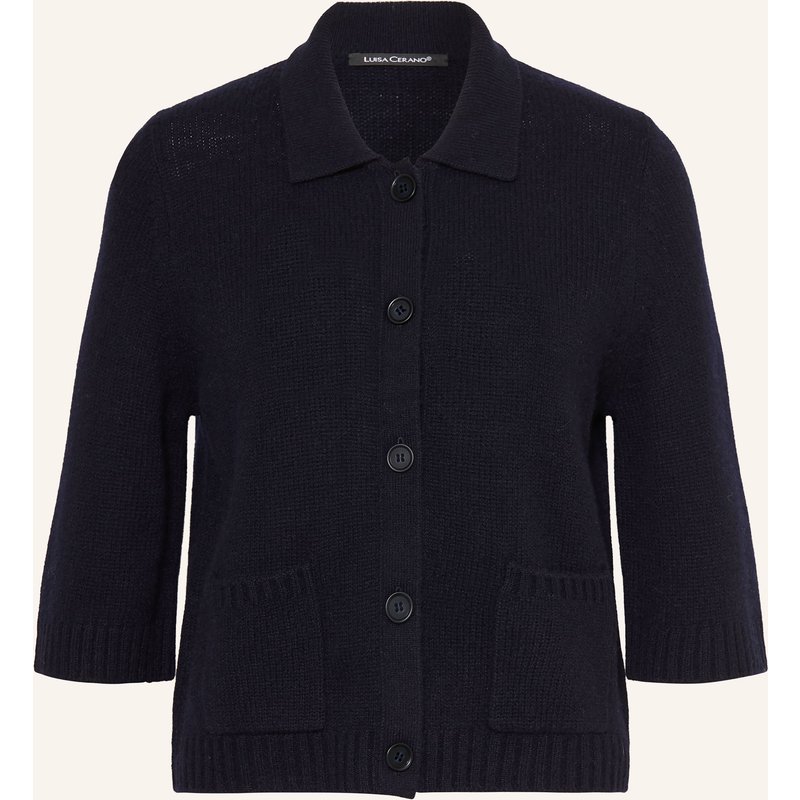Luisa Cerano Strickjacke Mit 3/4-Arm blau