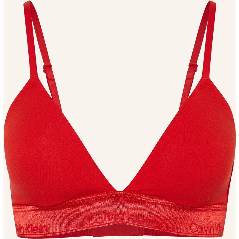 Calvin Klein Triangel-Bh Icon Cotton Modal Metallic rot