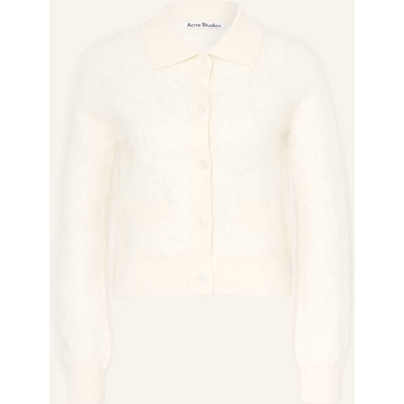Acne Studios Strickjacke Aus Cashmere weiss