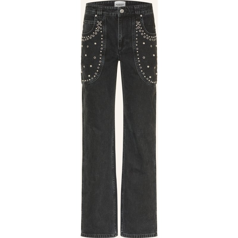 Marant Étoile Staright Jeans Silka schwarz