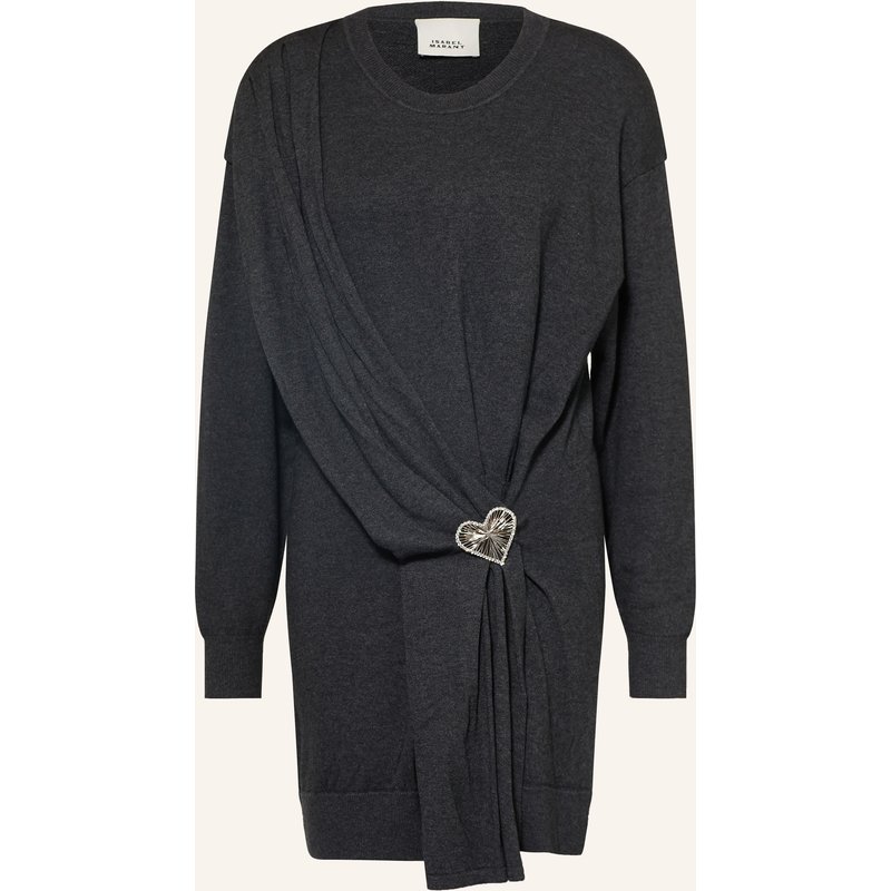 Marant Étoile Strickkleid Florisse Mit Schmucksteinen grau