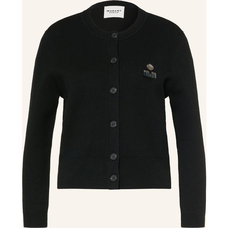 Marant Étoile Strickjacke Kemal Mit Schmucksteinen schwarz
