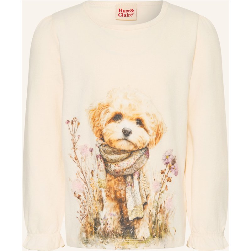 Hust And Claire Longsleeve Hcalma Mit Glitzergarn weiss
