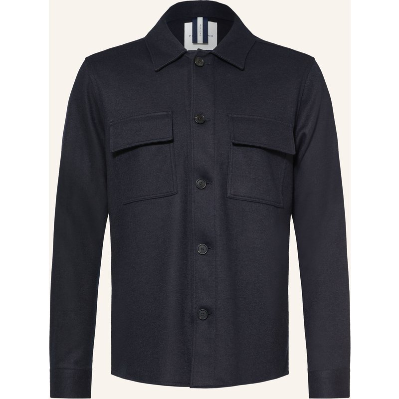 Profuomo Flanell-Overshirt blau